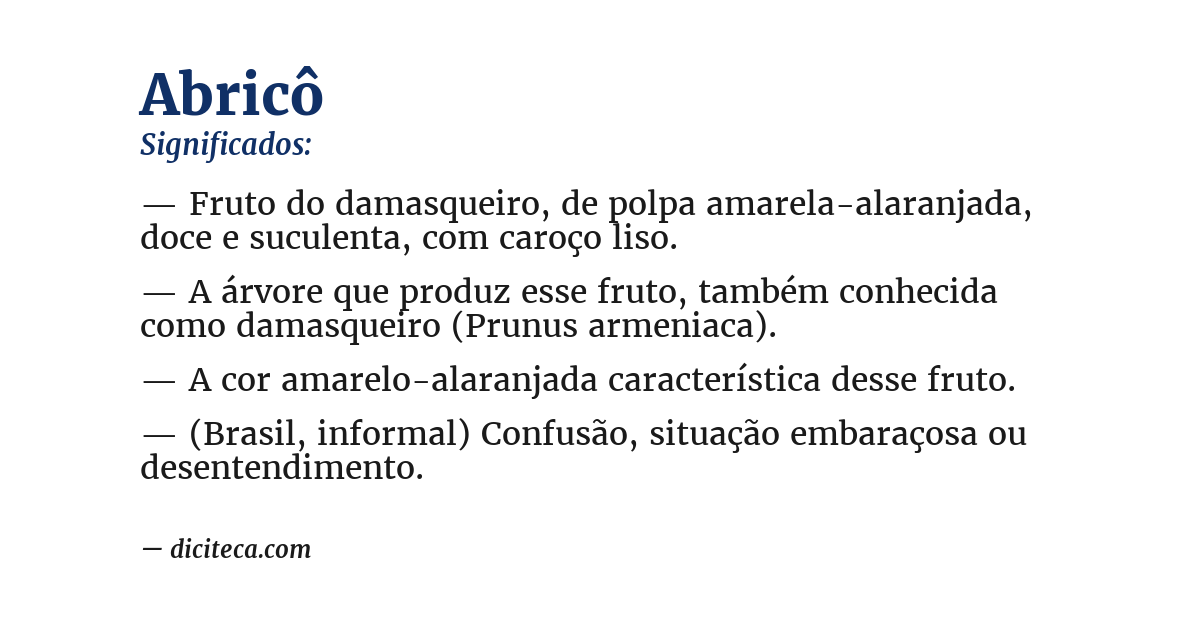 Significado de abricô