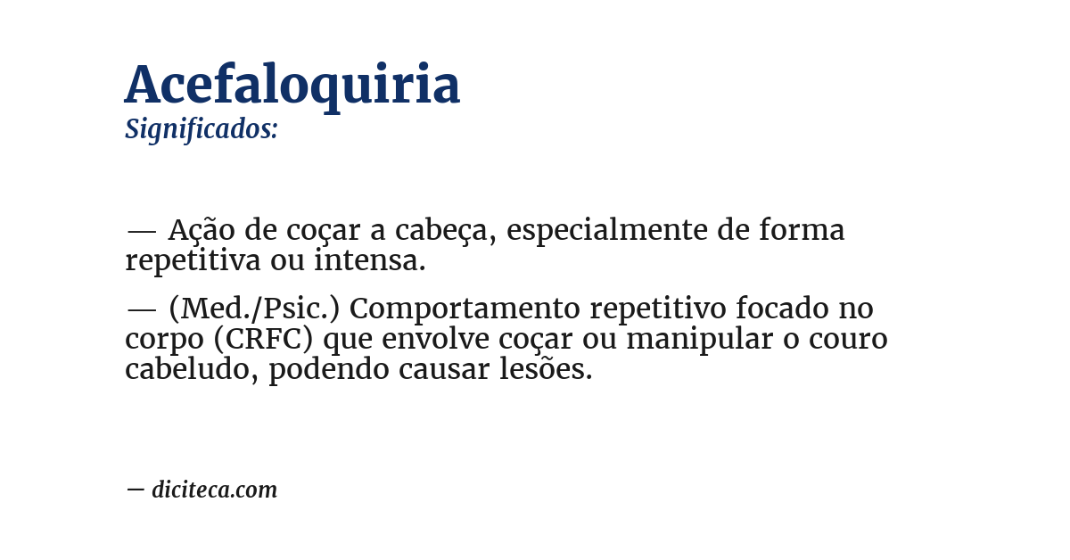 Significado de acefaloquiria