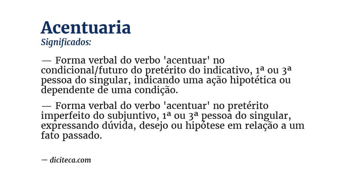 Significado de acentuaria