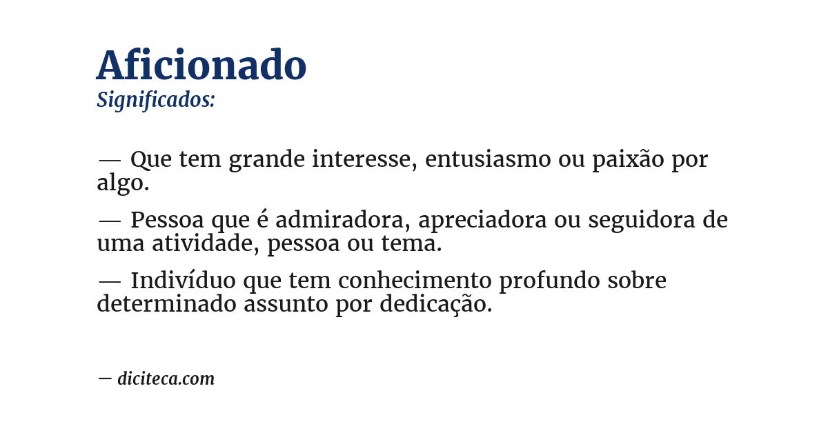 Significado de aficionado