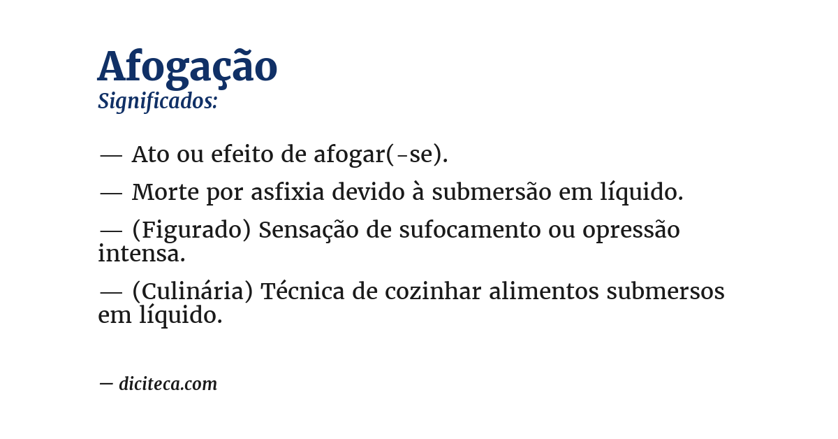 Significado de afogação