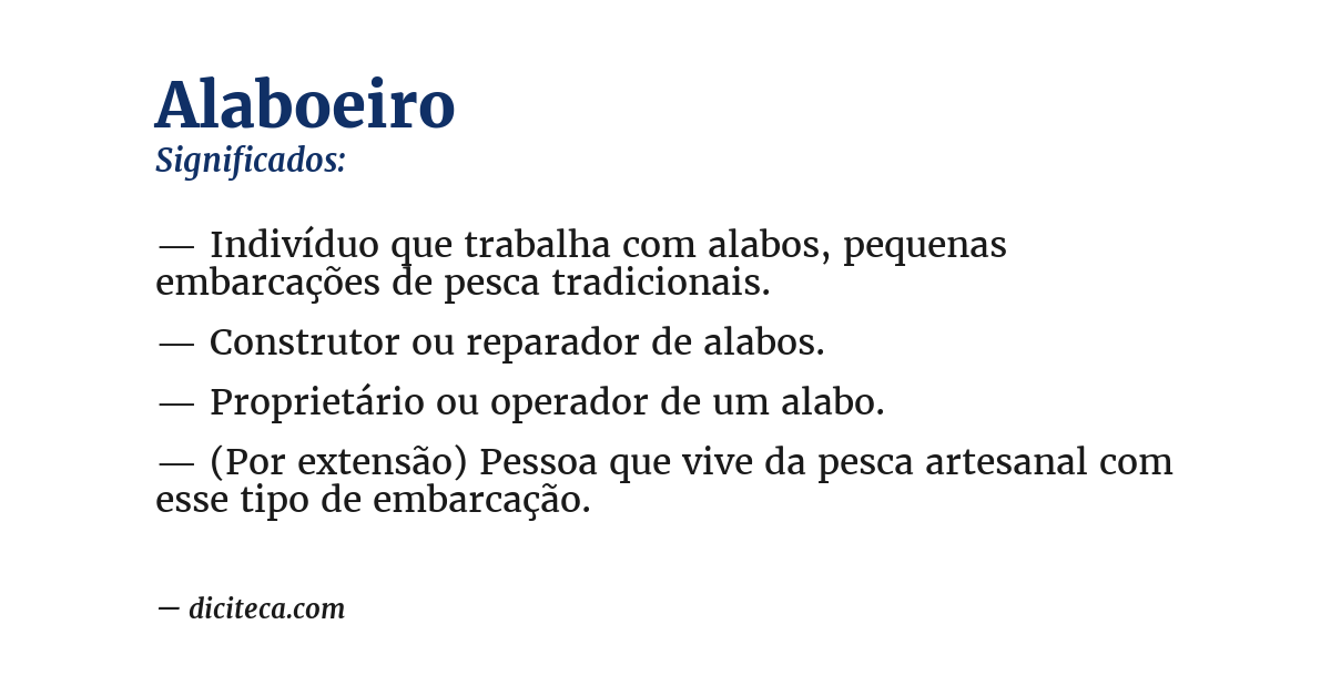 Significado de alaboeiro
