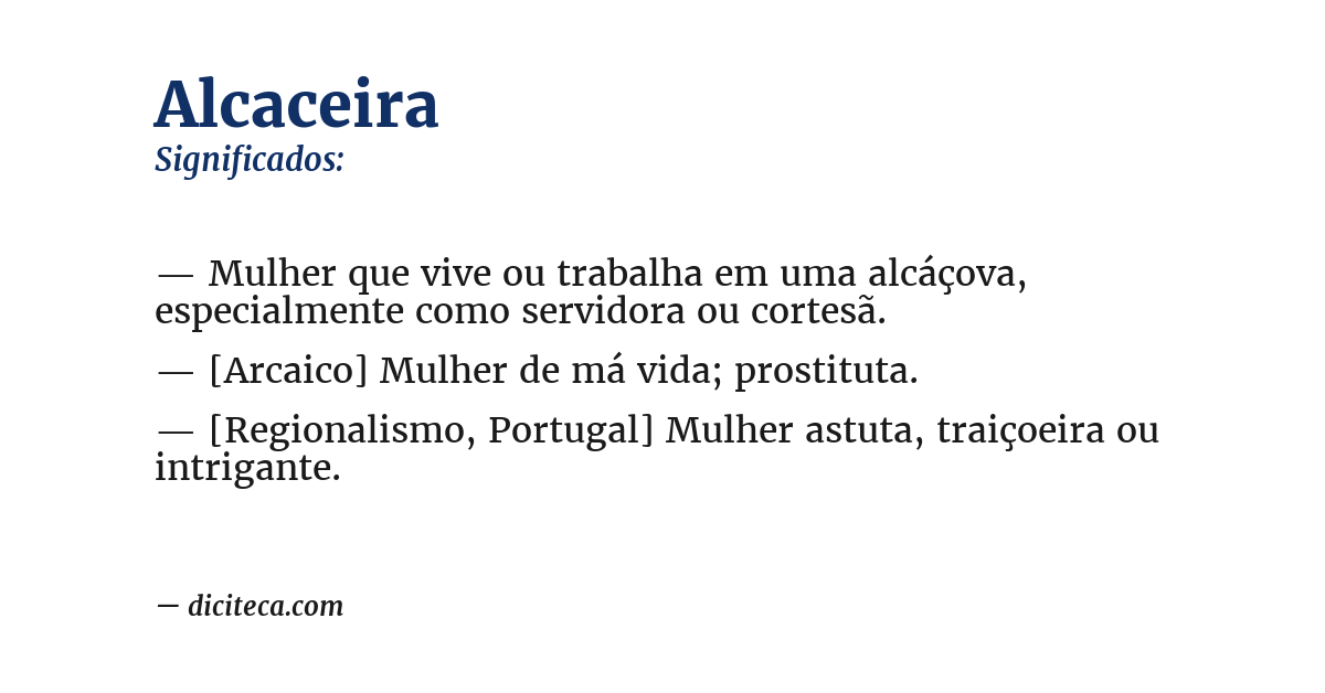 Significado de alcaceira