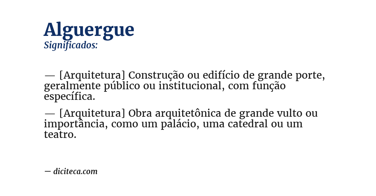 Significado de alguergue