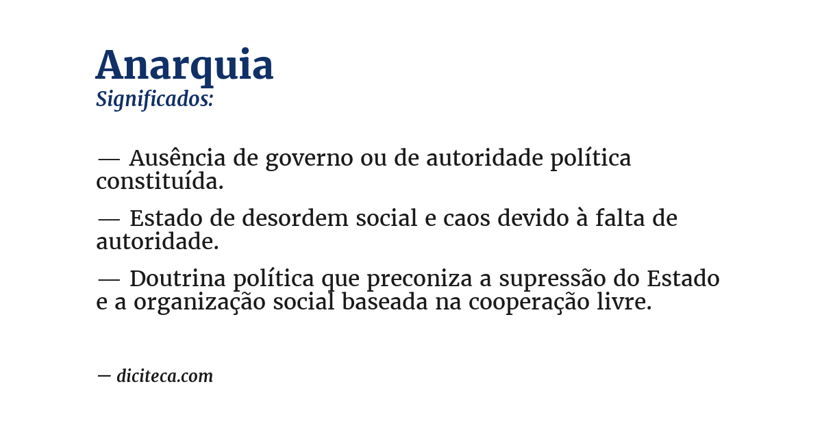 Significado de anarquia