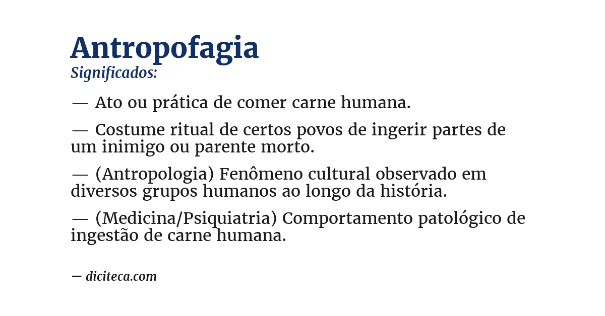 Significado de antropofagia
