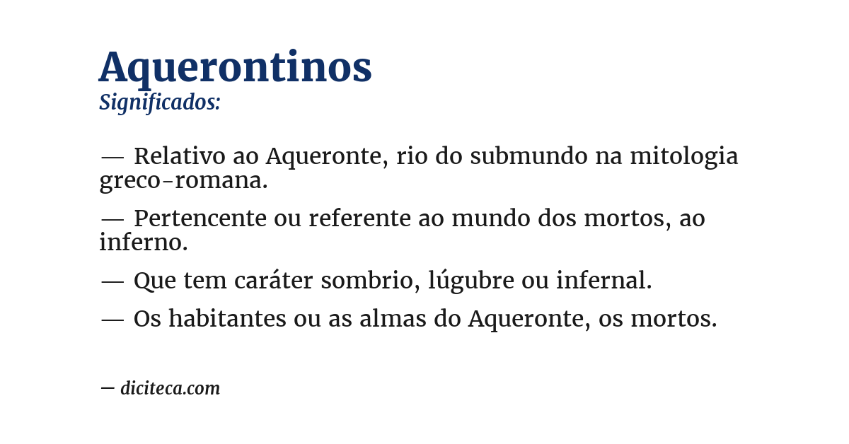 Significado de aquerontinos
