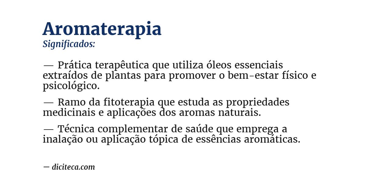 Significado de aromaterapia
