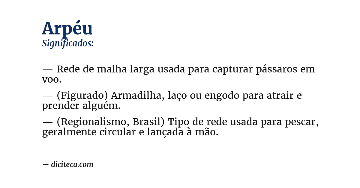 Significado de arpéu