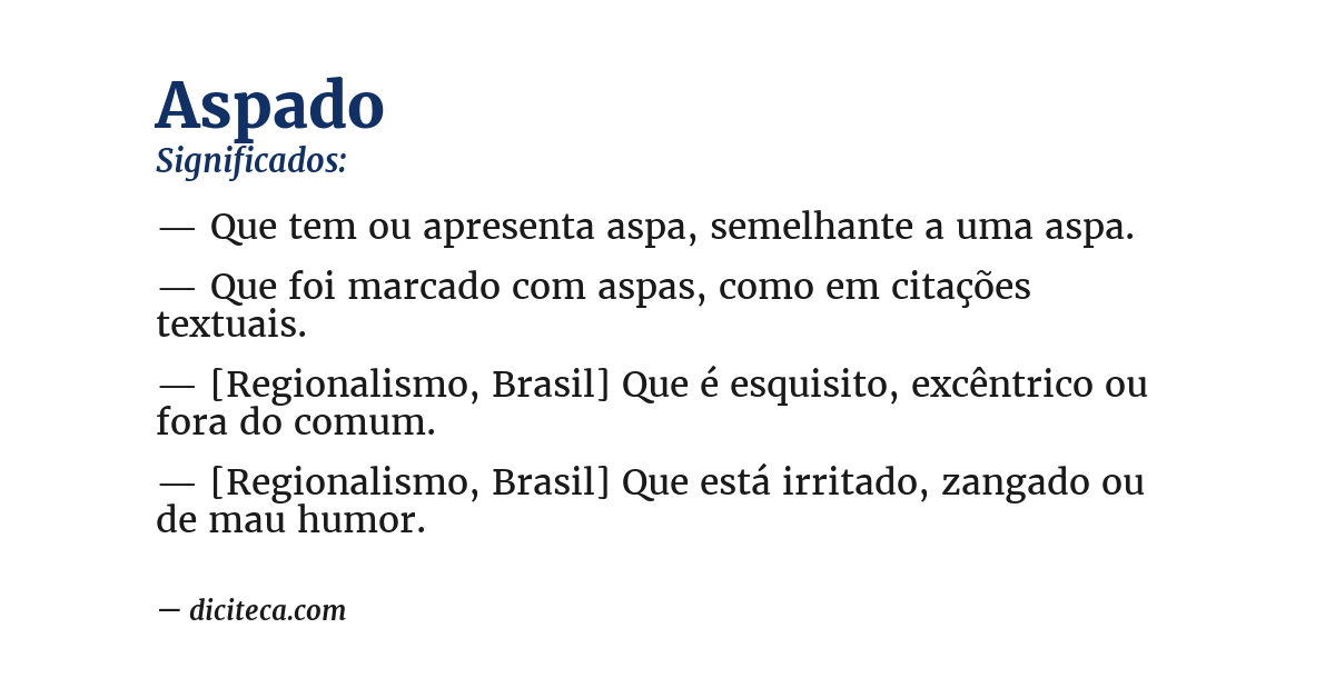 Significado de aspado