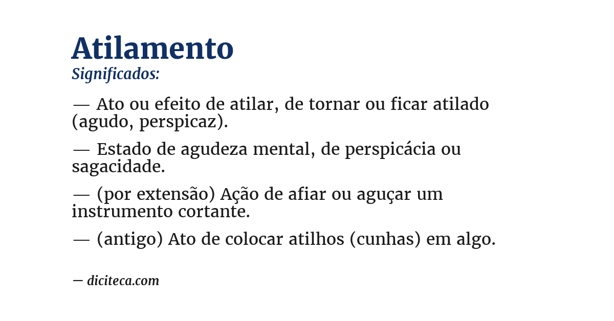 Significado de atilamento