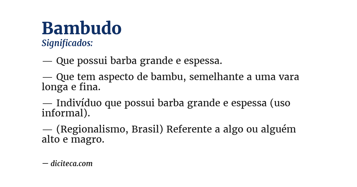 Significado de bambudo