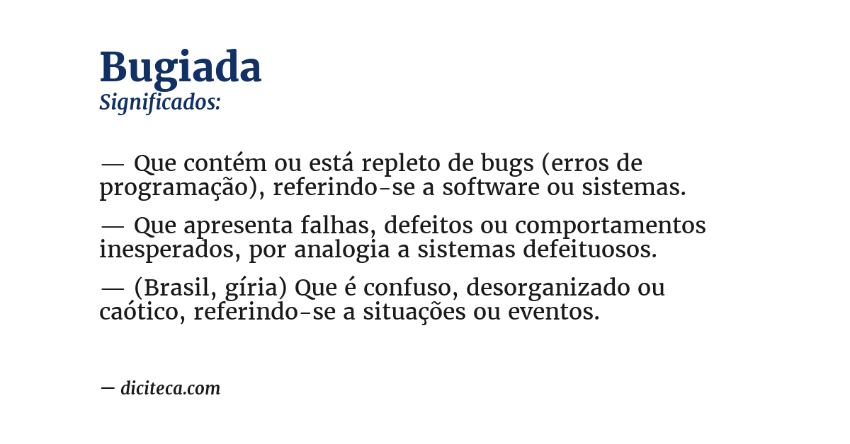 Significado de bugiada