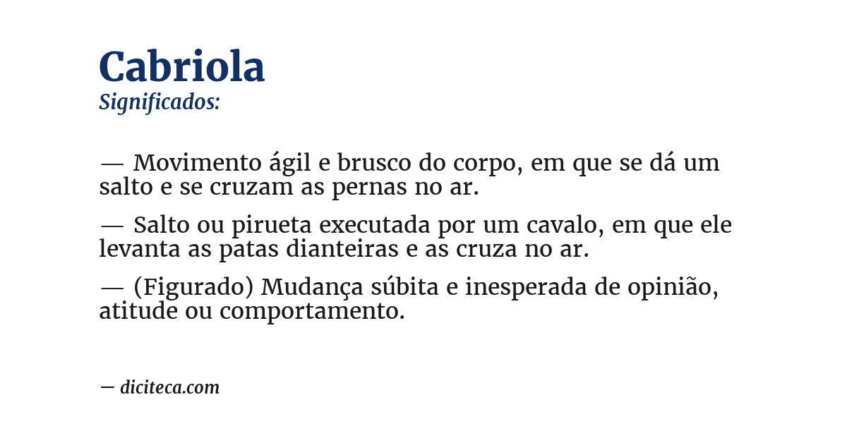 Significado de cabriola