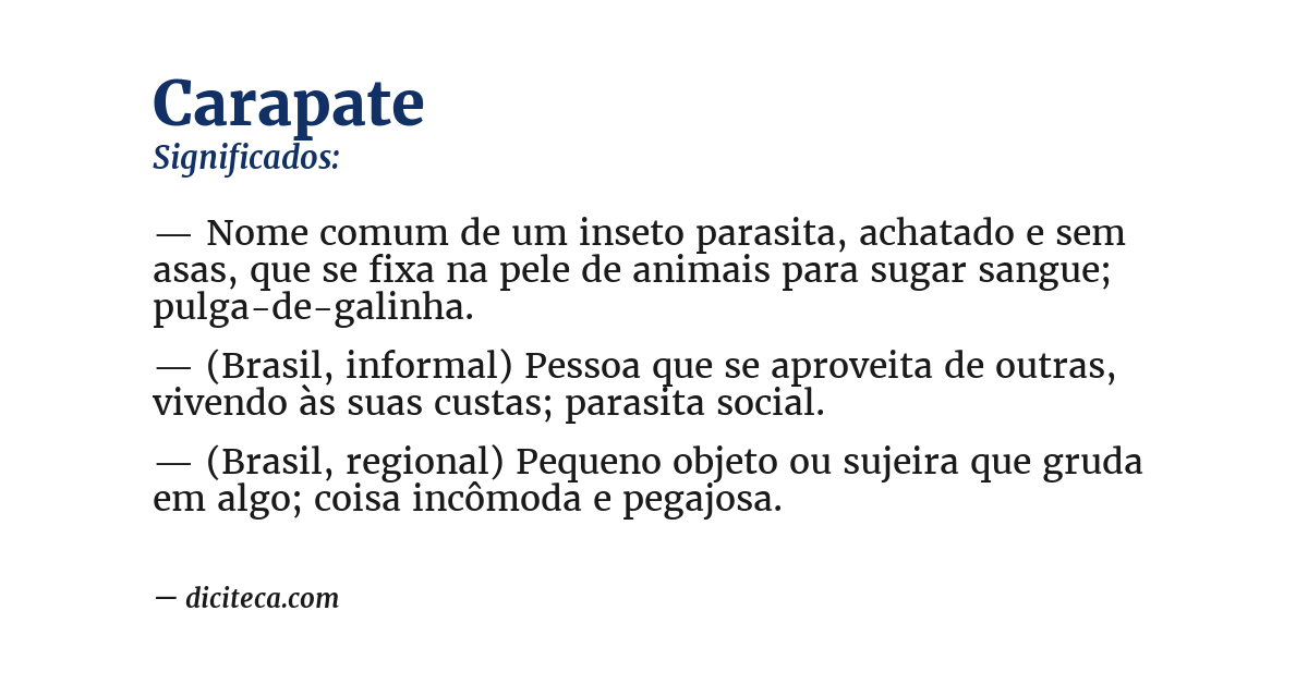 Significado de carapate