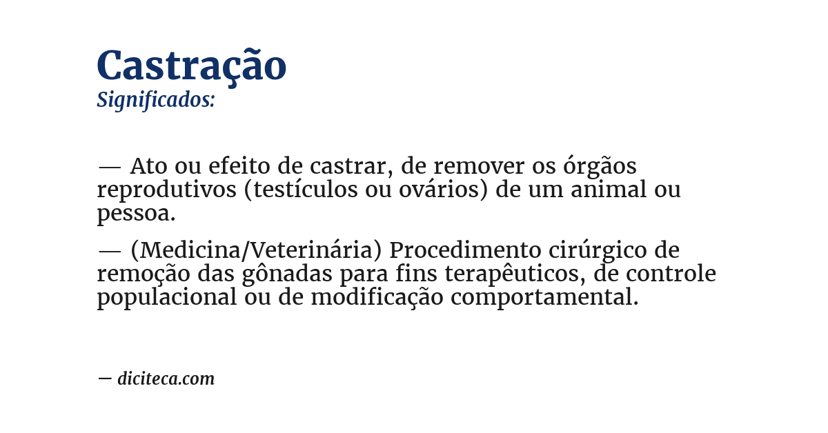 Significado de castração