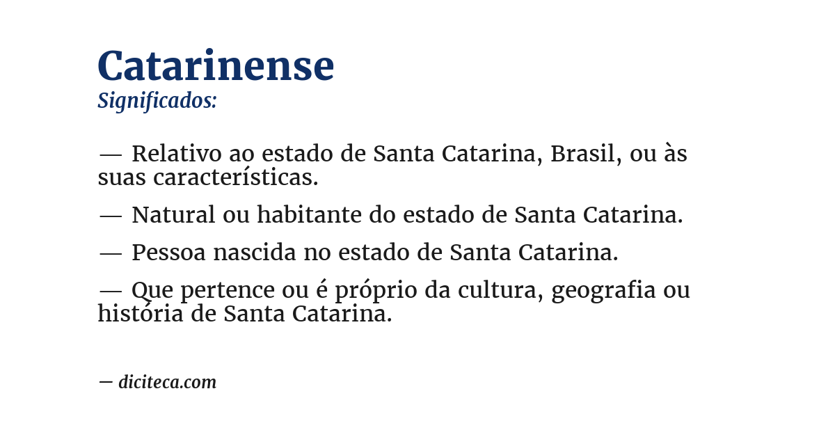 Significado de catarinense