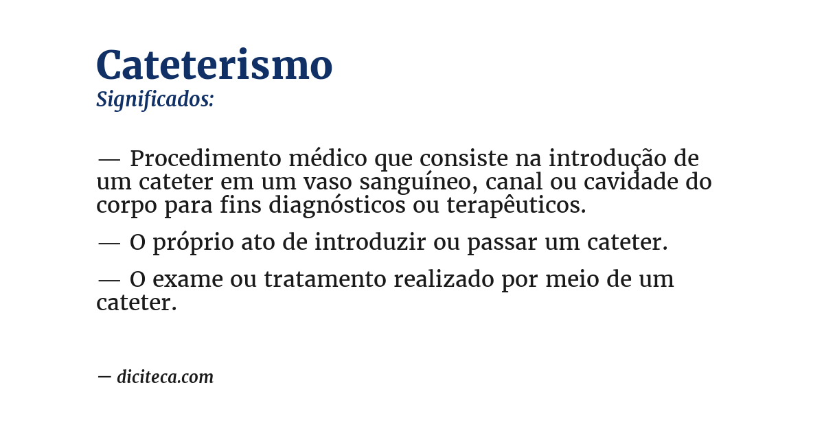 Significado de cateterismo