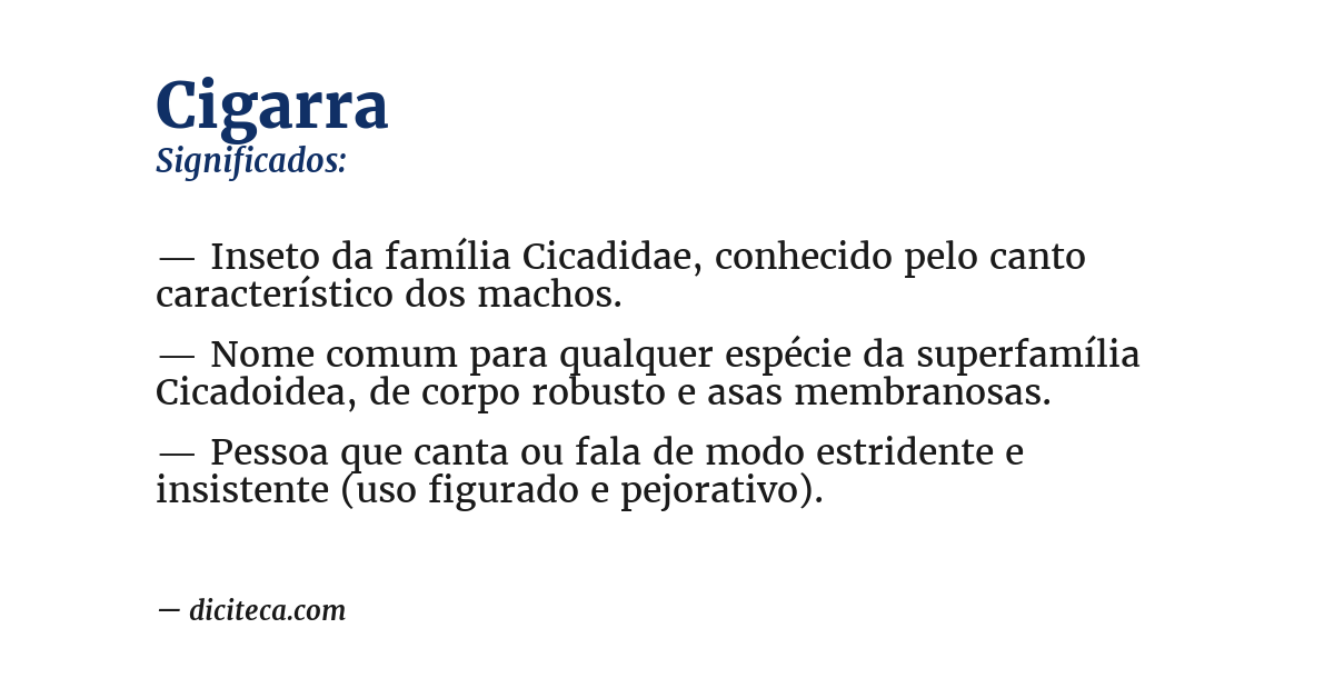 Significado de cigarra
