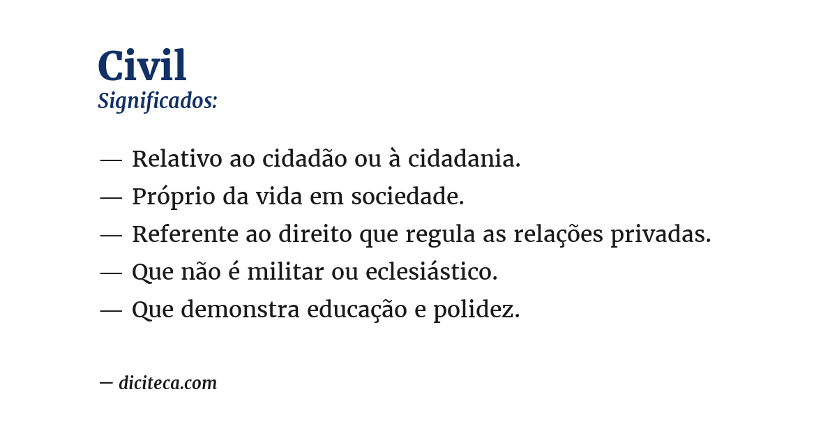 Significado de civil