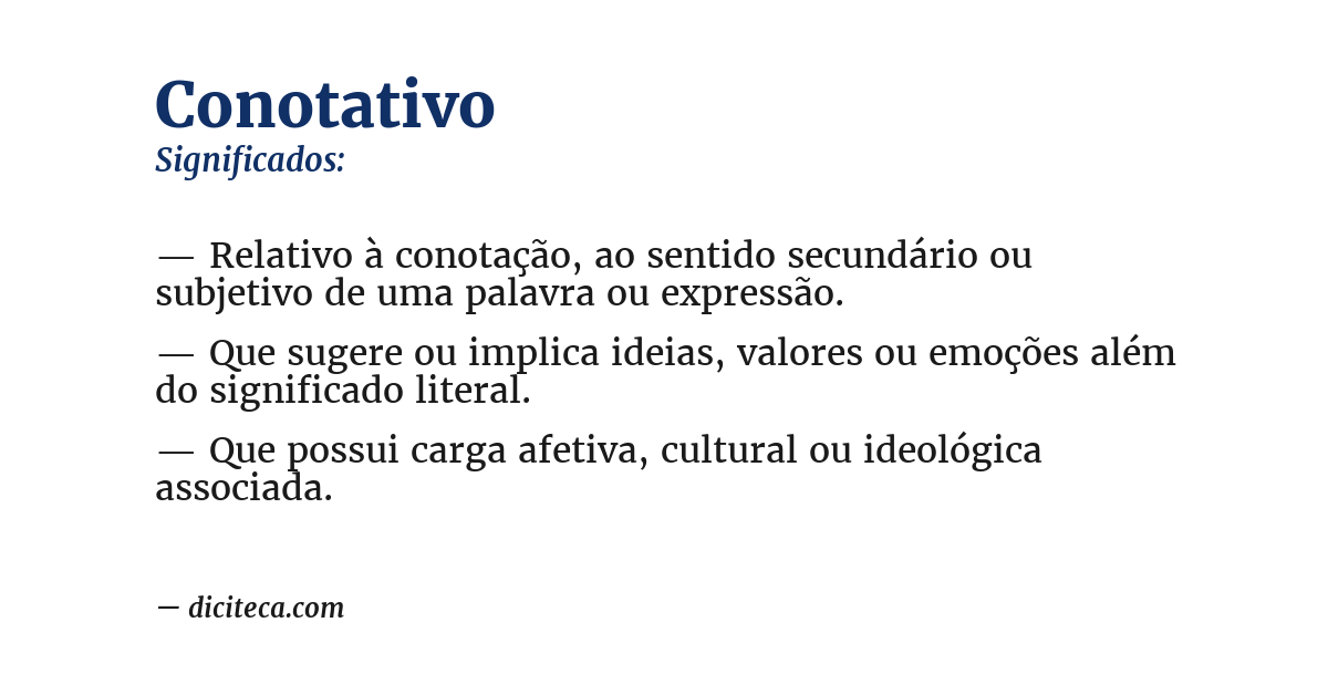 Significado de conotativo