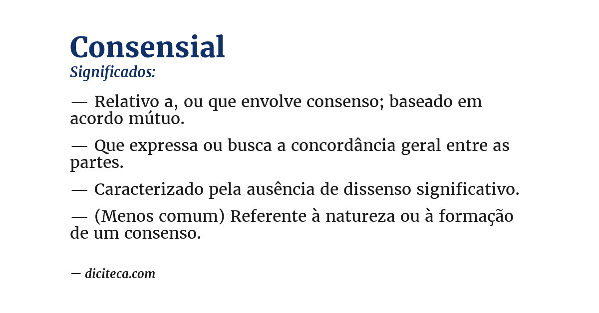 Significado de consensial