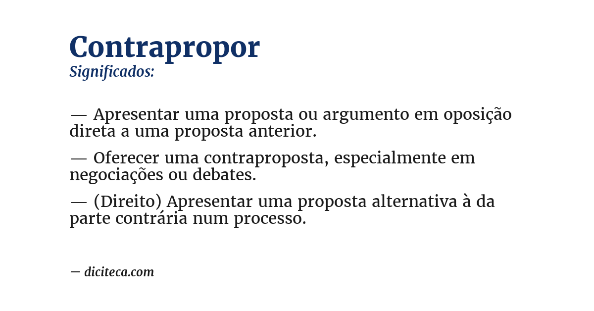 Significado de contrapropor