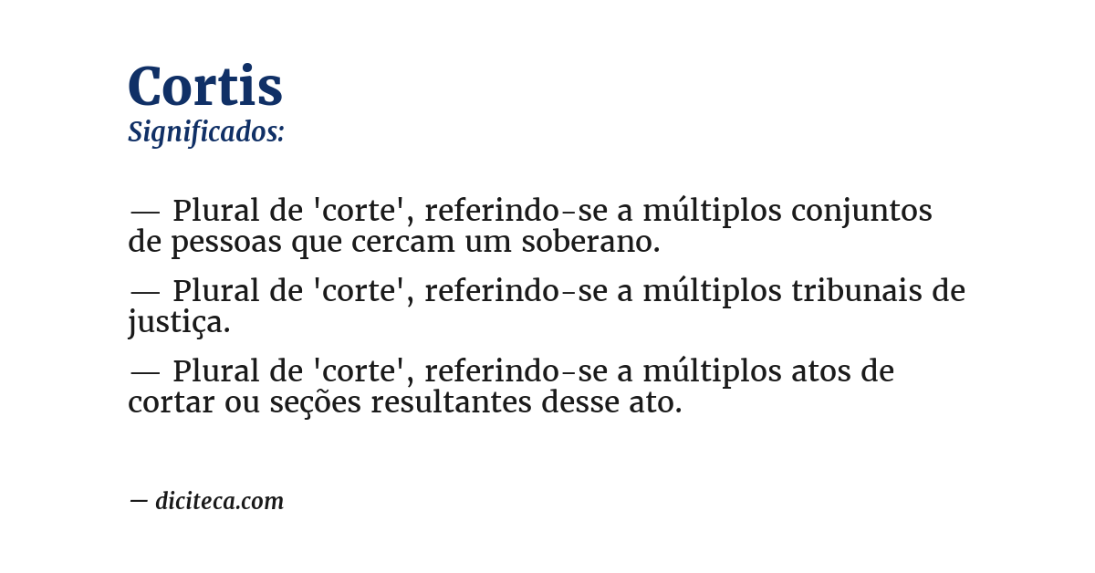 Significado de cortis