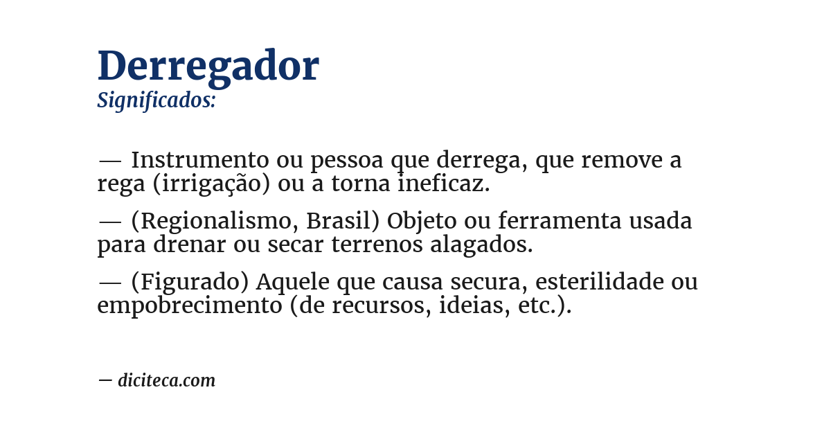 Significado de derregador