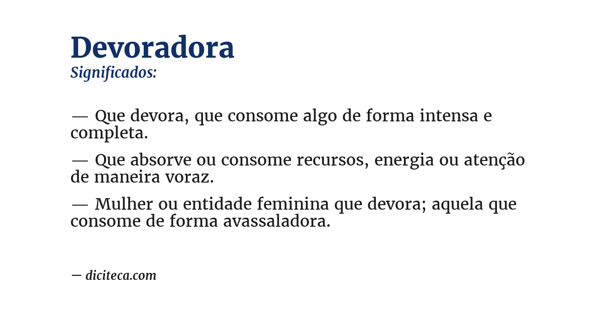 Significado de devoradora