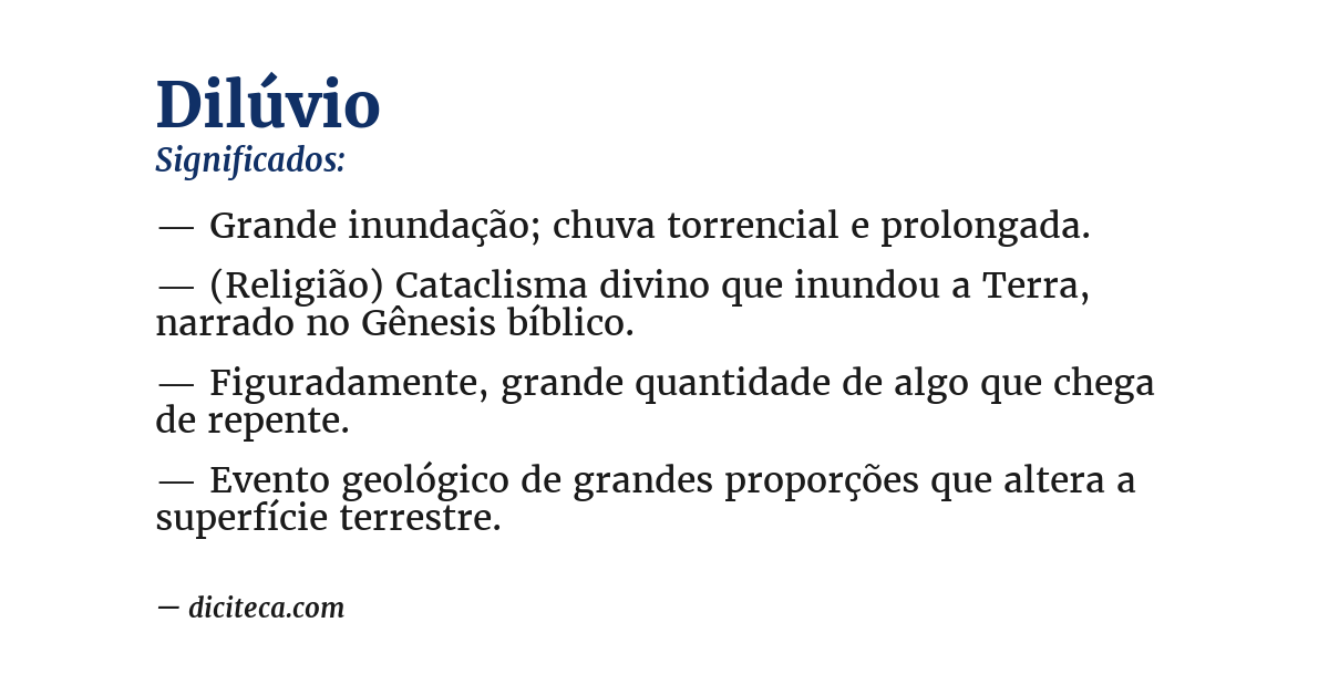 Significado de dilúvio