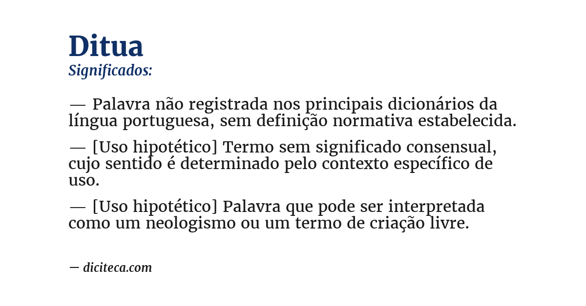 Significado de ditua