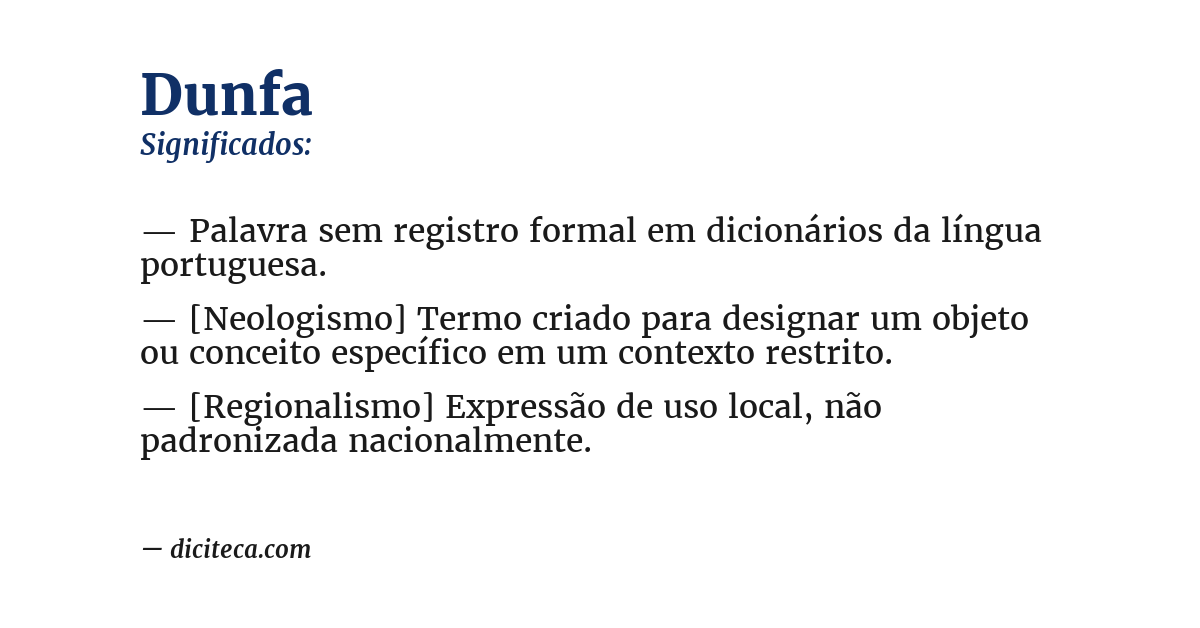 Significado de dunfa
