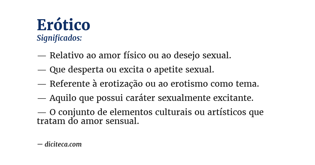 Significado de erótico