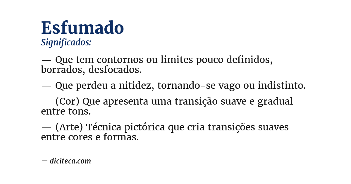 Significado de esfumado