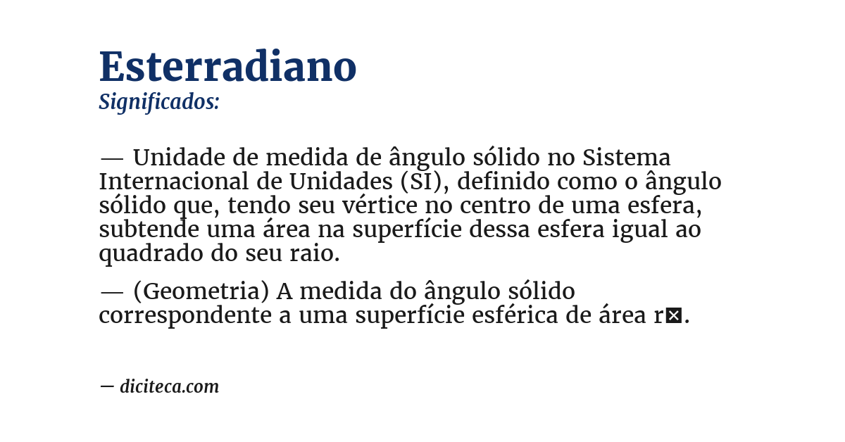 Significado de esterradiano