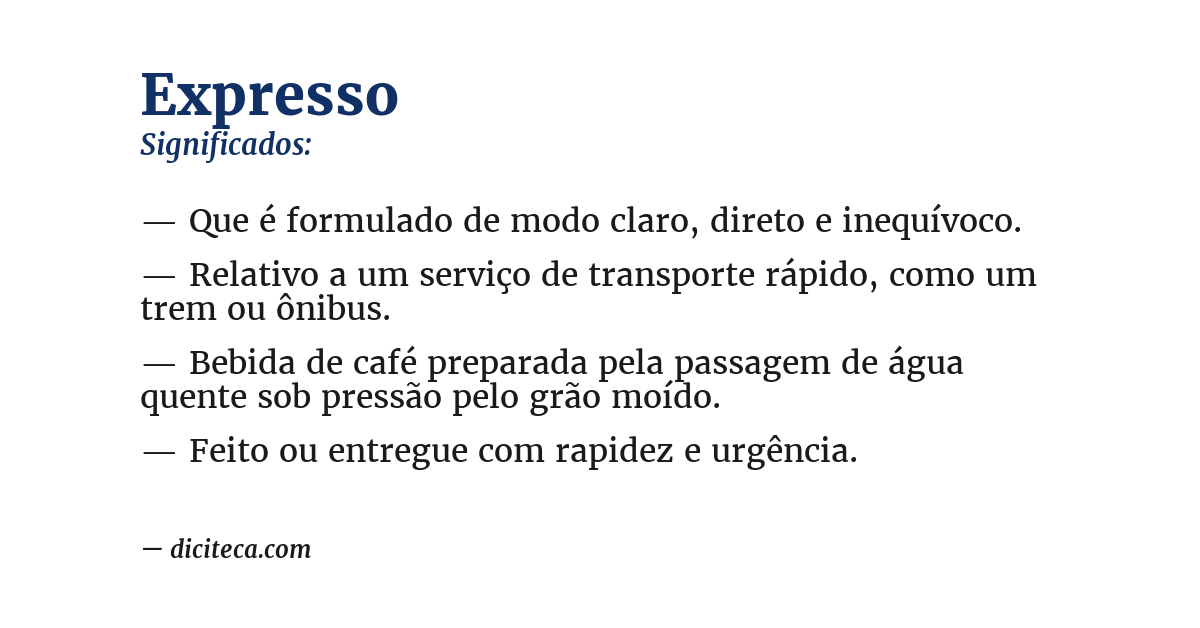 Significado de expresso