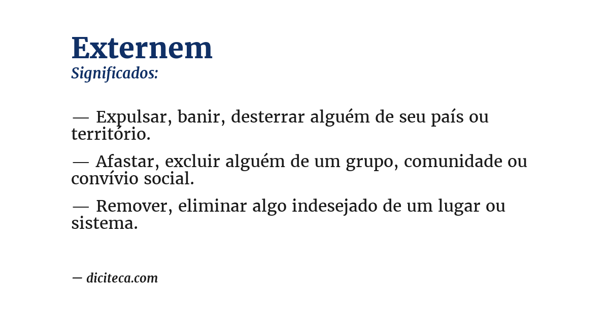 Significado de externem