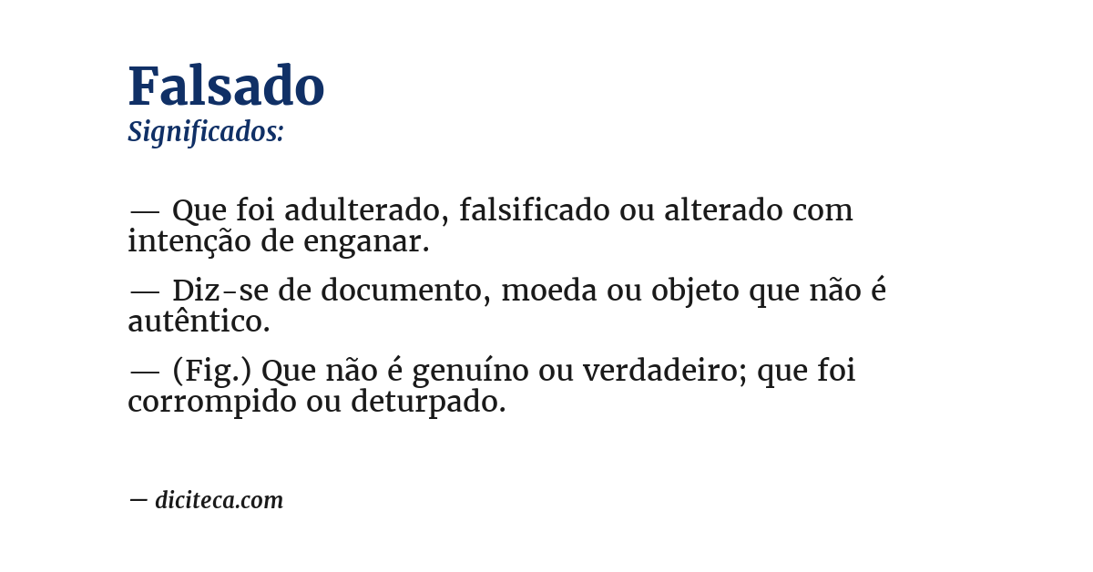 Significado de falsado
