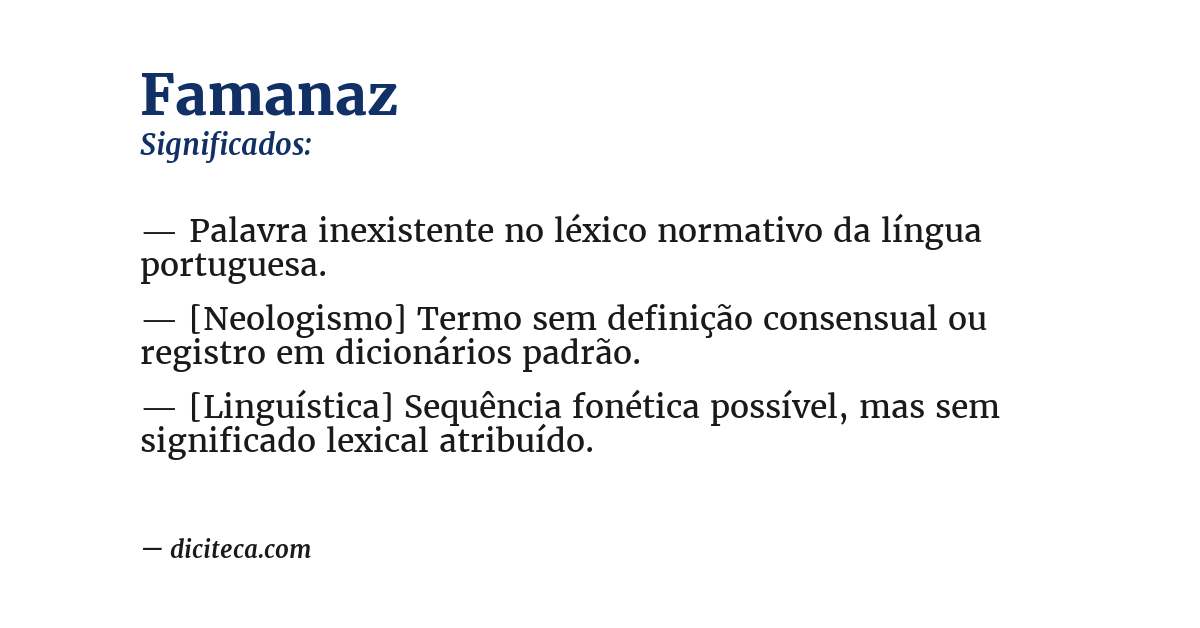 Significado de famanaz