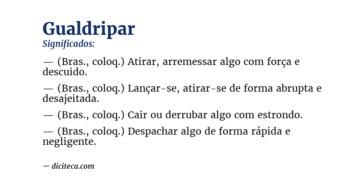 Significado de gualdripar