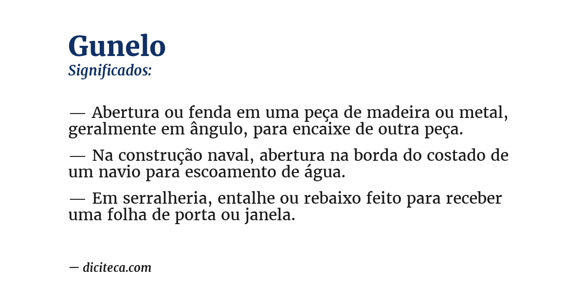Significado de gunelo