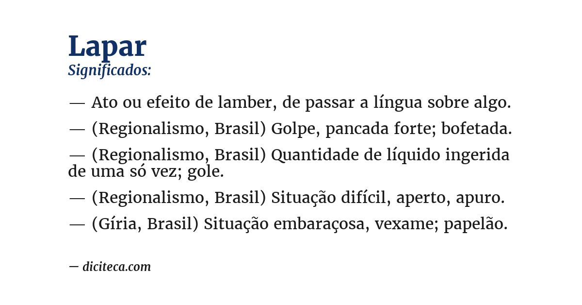 Significado de lapar