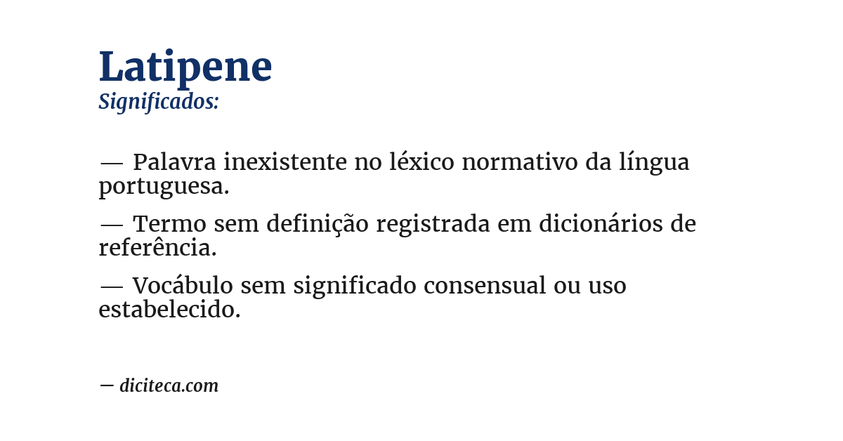 Significado de latipene