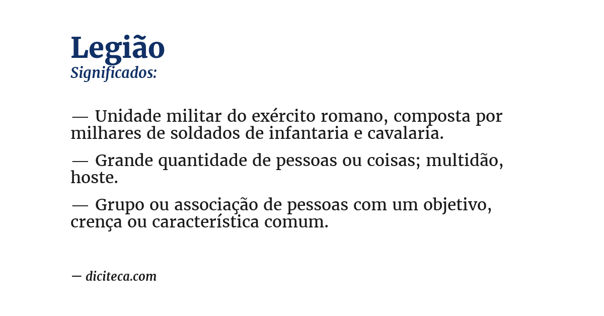 Significado de legião