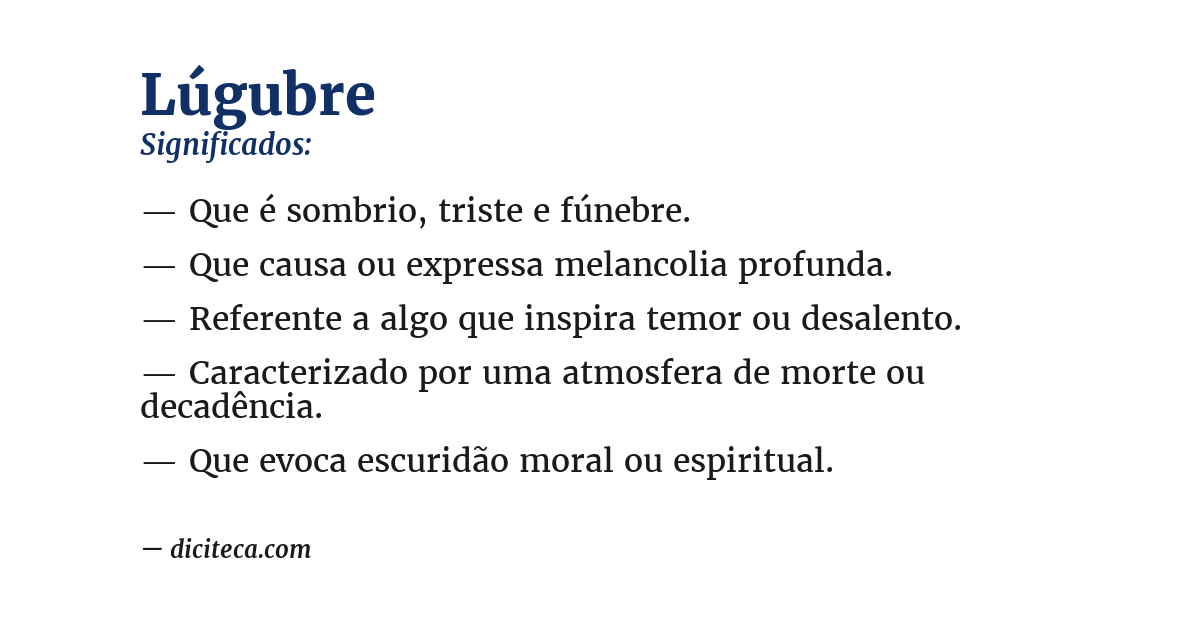 Significado de lúgubre