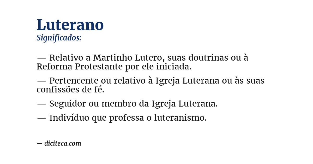 Significado de luterano