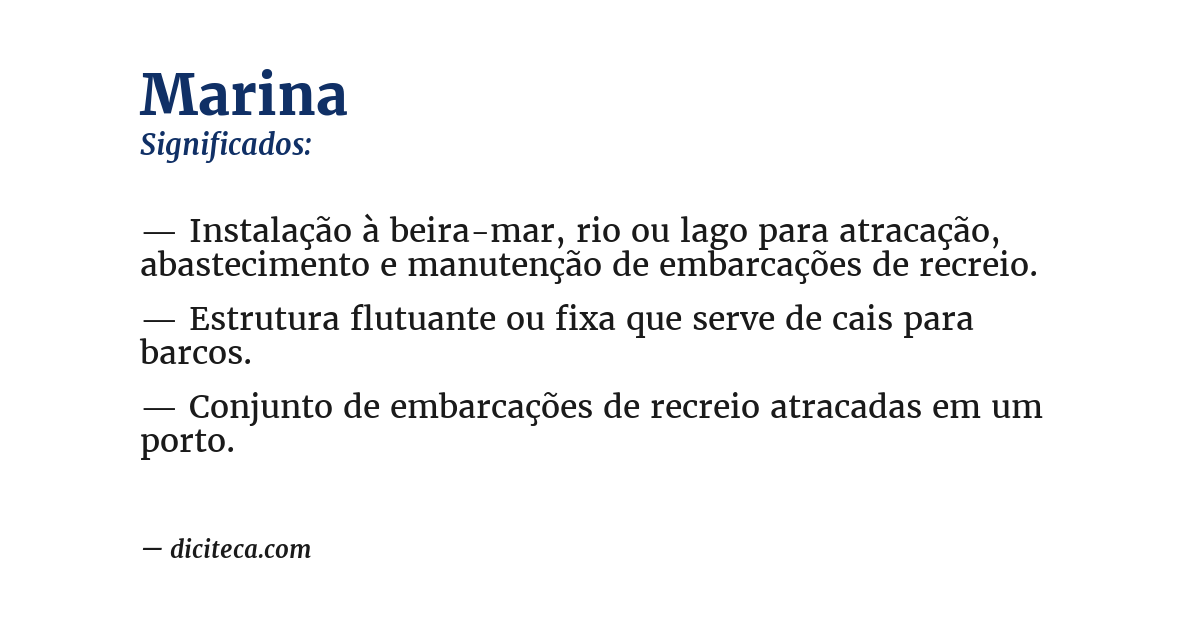 Significado de marina
