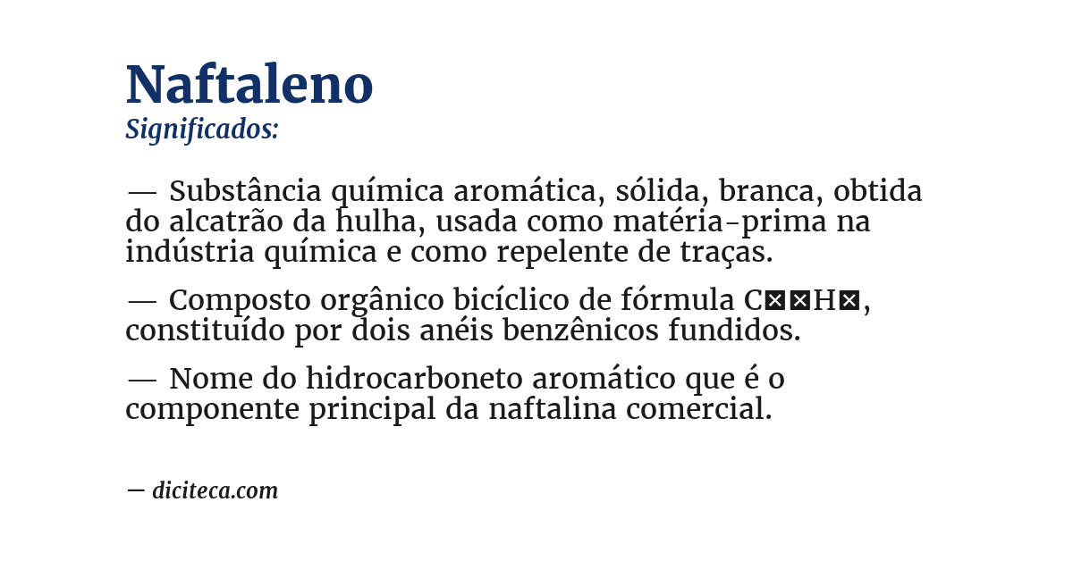 Significado de naftaleno