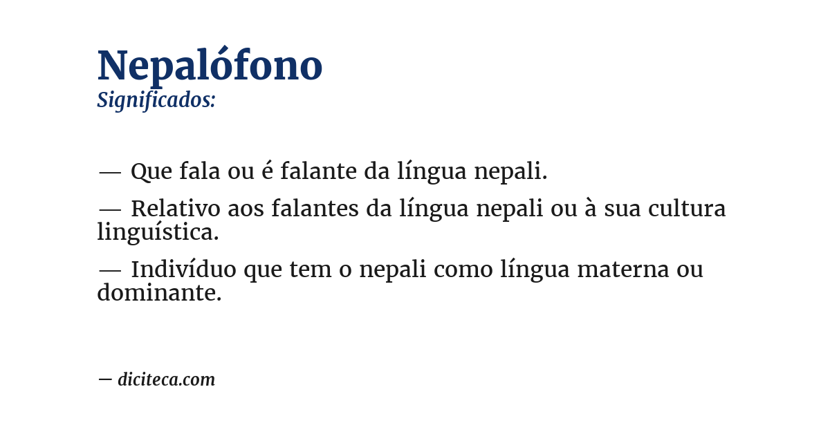 Significado de nepalófono